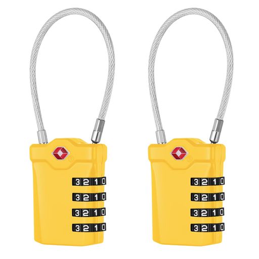 NAGE南京錠ダイヤル4桁TSA暗証番号盗難防止鍵荷物カバンキャリーバッグかばん海外旅行用空港検査(ブラ..