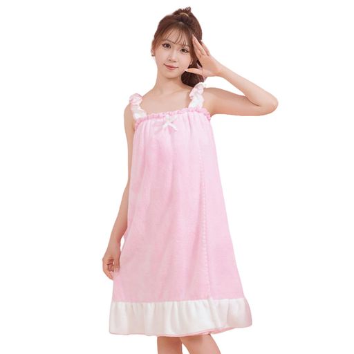 [Ishiharaliacceai]着るタオルレディースバスローブフリル超ふわふわ大人用タオル地吸水速乾湯浴み着お..