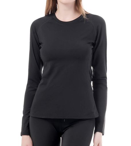 [LANBAOSI]スポーツインナーレディースアンダーシャツ冷感長袖[UVカット・吸汗速乾]コンプレッションウェアゴルフウェアランニングジョギング登山トレーニング上着Sジェットブラック