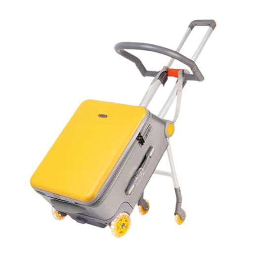 [Dudode]子供用スーツケース乗れるキッズキャリーケースラゲッジキャリングケース乗れるトラベルケース..