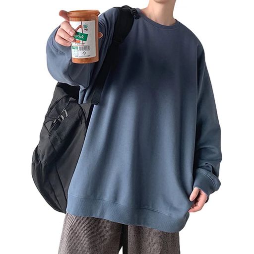 [WEENCHARM]トレーナービッグシルエットオーバーサイズ無地長袖パーカー裏パイルゆったりメンズ男女兼..