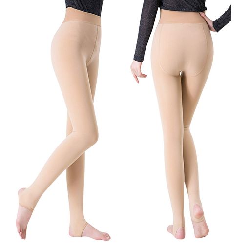 [AMOVO]透け感タイツ裏起毛ストッキング風タイツ極暖美脚防寒厚手レディース着圧(320g(5°C~零下5°C対応..