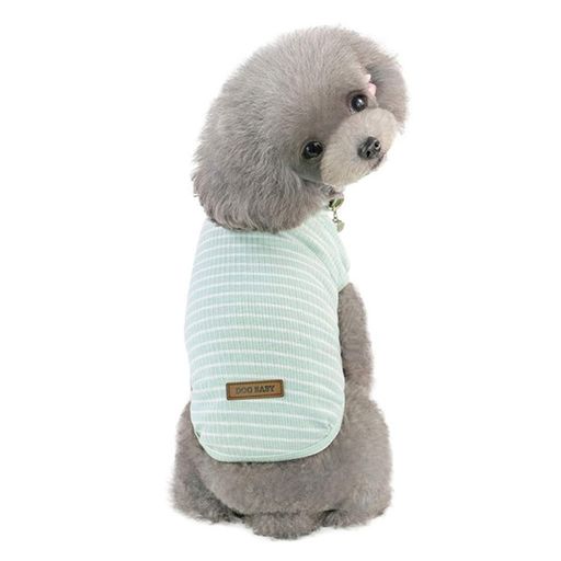 Kingsie犬服Tシャツ夏用犬の服可愛いストライプベストドッグウェア中小型犬猫ペット服春夏秋お出かけ散..