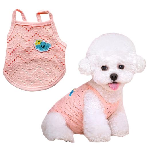Timoya犬服夏ひんやりタンクトップ冷感メッシュ涼しい夏用犬夏服薄手通気性無袖クールベスト伸縮性着脱..