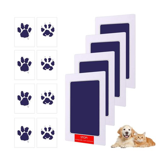 肉球スタンプ4個セット肉球スタンプキット手形足形直接接触なしインク速乾汚れない繰り返し足跡プリン..