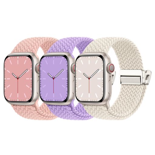 Missairコンパチブルアップルウォッチバンドナイロン42414038mmAppleWatchバンド編み込みゴム磁気式バックルマグネットアップルウォッチスポーツバンド伸縮性iWatchSeries10987