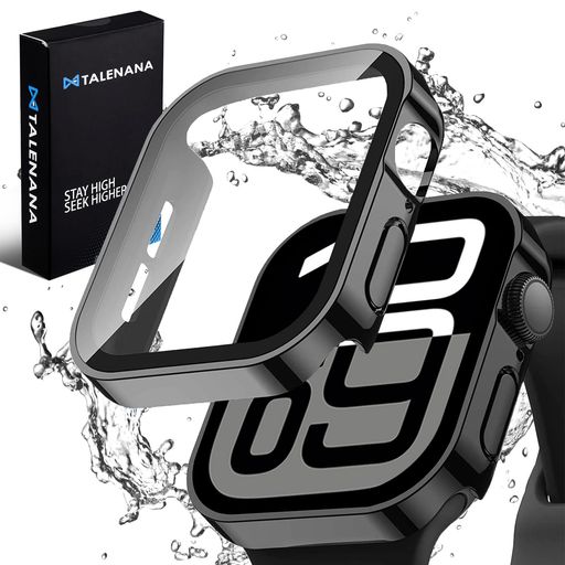 TALENANAforAppleWatch防水ケース46/42mmアップルウォッチ保護ケース強化ガラスフィルムメッキ加工一体型対応AppleWatchSeries11/1042mm全面保護耐衝撃3D直角エッジデザイン(2)