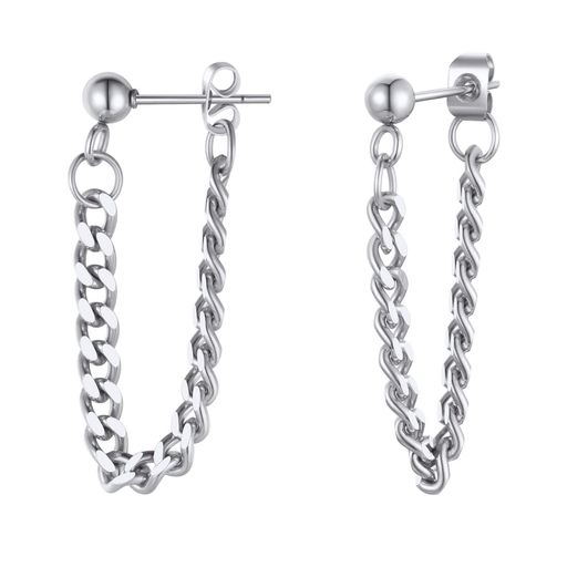 ChainsProチェーンピアスメンズシルバーボールピアスレディース丸玉ゆれるバックキャッチアクセサリー
