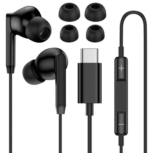 タイプcイヤホンType-Cイヤホン有線【業界初売りiphone15/16対応】USB-Cイヤホン有線TYPE-CジャックHIFI音質音量調整重低音高密着遮音設計マイク付き通話可能ハイレゾクリア通話音量調節