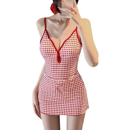 [Narebuy]水着レディースビキニチューブトップスカートスリングドレスワンピースラティスセクシースリムビーチフィットネスワンピース水着競泳体型カバーかわいい泳ぐ休みビーチ旅行快…