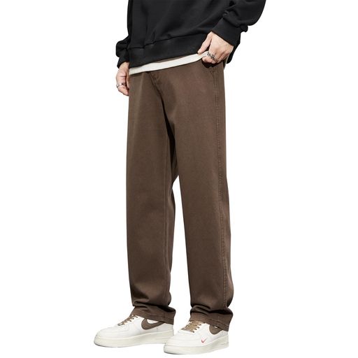 [FUZHIHUA]ズボンメンズスラックス涼しい夏服ワイドテーパードパンツゆったりイージーパンツ軽快ボトムス無地速乾ロング丈ラウンジパンツ大きいサイズトラウザーズmenpants春夏秋(JPアルフ…