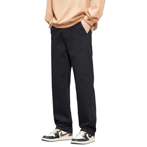 [FUZHIHUA]ズボンメンズスラックス夏服涼しいワイドテーパードパンツ冷感ゆったりイージーパンツ軽快ボトムス無地速乾ロング丈ラウンジパンツ大きいサイズトラウザーズmenpants春夏秋