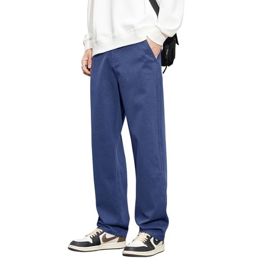 [FUZHIHUA]ズボンメンズスラックス涼しい夏服ワイドテーパードパンツゆったりイージーパンツ軽快ボトムス無地速乾ロング丈ラウンジパンツ大きいサイズトラウザーズmenpants春夏秋