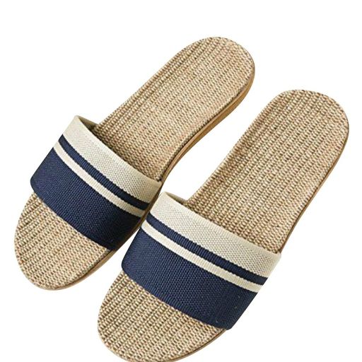 [Wazaza]室内履き替えサンダルルームシューズスリッパリネンスリッパ室内麻25.5cm~26cm