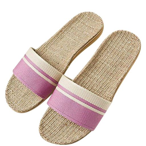 [Wazaza]室内履き替えサンダルルームシューズスリッパリネンスリッパ室内麻21.5cm~22cm