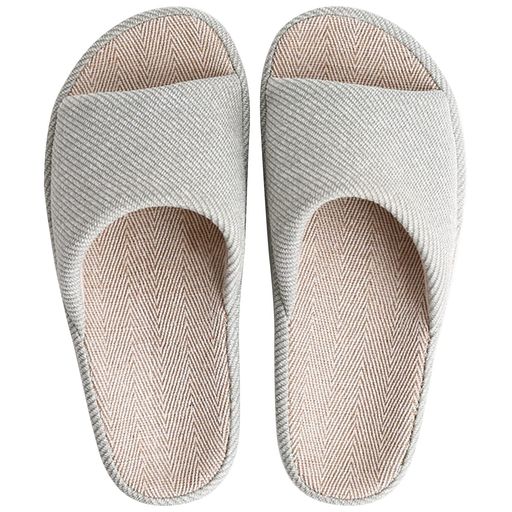 [SOARHOPE]ルームシューズ亜麻スリッパレディース室内履き和風無地春夏用来客用部屋用軽量オシャレ通気シンプル素足で履く洗濯可