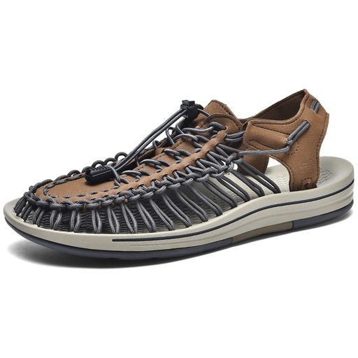 [TIDELION]スポーツサンダルレディースサンダルさんだるスポーツさんだるおしゃれアウトドア登山サンダル軽量速乾滑り止め夏用カーキ28.5cm(4)