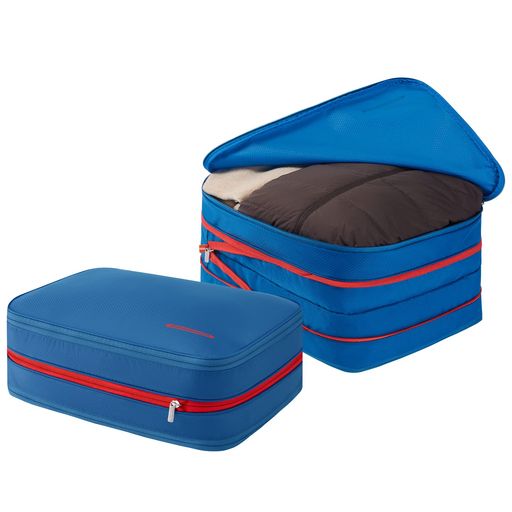 BeeNesting圧縮バッグ防水トラベルポーチ旅行用圧縮袋26L衣類圧縮袋収納ファスナー拡張可能ペース節約2..