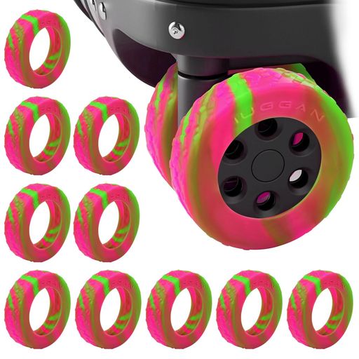 [IUGGAN]キャスターカバースーツケースタイヤカバー10個セッドキャリーケース車輪カバーキャリーバッグホイールカバーシリコン傷防止静音汚れ転がり防止荷物保護地面保護荷物用ホイー…