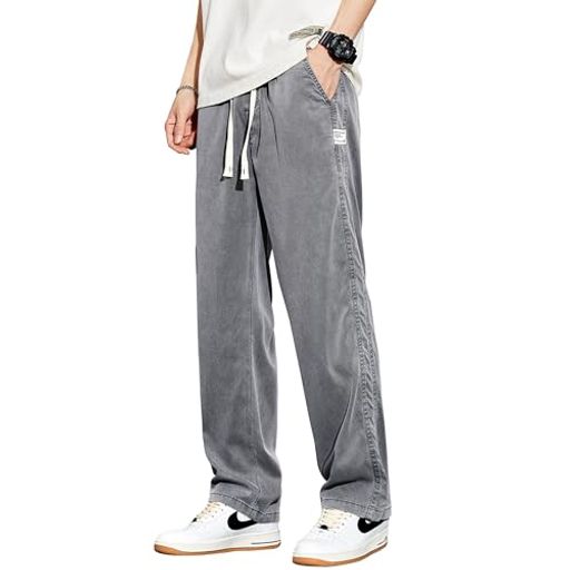[Olekei]ズボンメンズスラックス涼しいワイドテーパードパンツゆったりイージーパンツ軽快ずぼんカジュアルぱんつ夏服ボトムス軽量速乾ロング丈ラウンジパンツ大きいサイズトラウザー…
