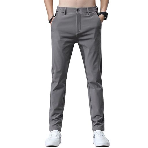 [ROOKMZU]アイスシルクパンツメンズ接触冷感ズボンメンズ夏パンツゴルフストレッチパンツ冷感涼しい速乾カジュアルイージーパンツボトムステーパードパンツビジネススラックス前開き夏…