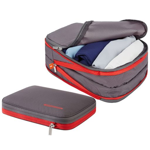 BeeNesting圧縮バッグ防水トラベルポーチ旅行用圧縮袋衣類圧縮袋収納ファスナー拡張可能ペース節約2つ..