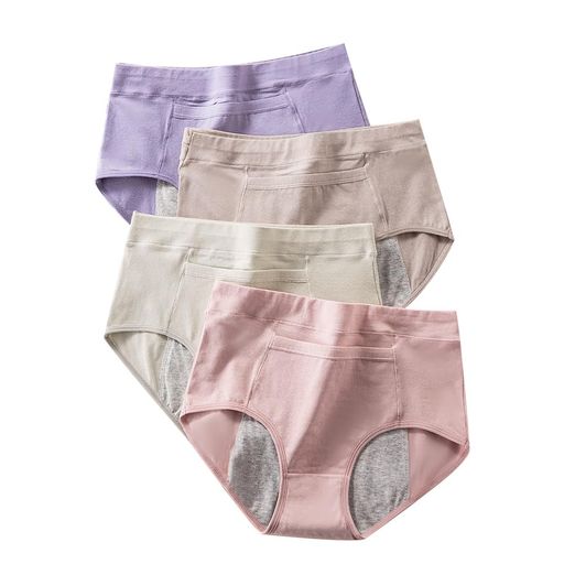 [RUOXIAO]サニタリーショーツ生理用ショーツ吸水ショーツ棉100%大きいサイズ生理用パンツハイウエスト..