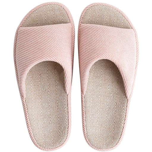 [SOARHOPE]【人間工学デザイン】スリッパ室内夏用レディース麻ルームシューズ室内履き静音軽量前開き滑り止め和風無地シンプル素足で履く洗濯可