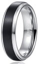 083基地メンズ指輪リングマッド質感6mmタングステン日本サイズシルバーブラックマッド15号