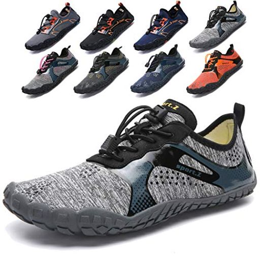 [Nuomama]マリンシューズウォーターシューズ水陸両用幅広厚底アクアシューズアウトドアメンズ川の靴ハイキングシューズビーチサンダルクライミングスニーカーカジュアルシューズ通気性…(4)