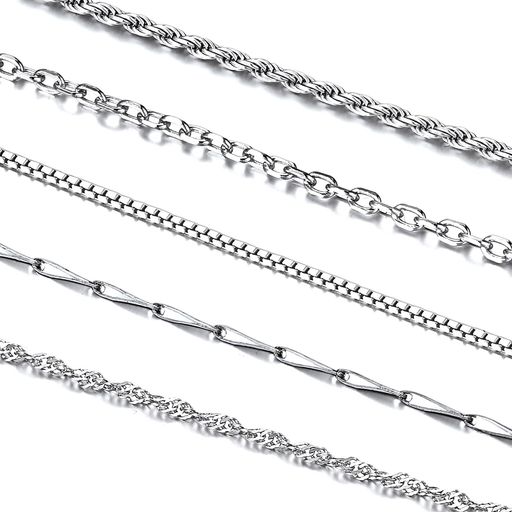 [Silvora]シルバー925ネックレスチェーンレディースフレンチロープチェーン細め長さ45~70cm(60cm)幅1.6..