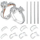 指輪サイズ調整リングアジャスター12点セット透明指輪ズレ防止リサイズスペーサー着脱簡単脱落防止滑り止め男女兼用DIYサイズ調整