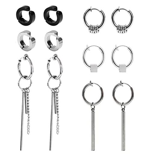 Tiszinkイヤリングメンズイヤーカフメンズフェイクピアスメンズレディースノンホールピアス人気シルバ..