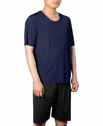 [Yoimira]パジャマメンズ夏半袖涼しいルームウェア上下セット痕跡のない寝間着パジャマ吸汗速乾伸縮性通気性肌に優しいメンズ部屋着