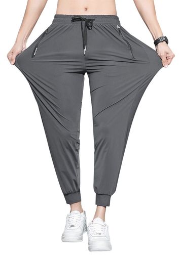 [Rakityo]メンズズボン夏服冷感パンツアイスシルクパンツ9分丈ロングパンツ接触冷感薄手涼しい調整紐ストレッチおしゃれ夏春秋