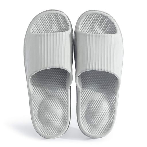 [キューエスキロ]抗菌防臭素材スリッパサンダルルームシューズマッサージ機能通気衛生超軽量静音滑り止めお風呂/室内/トイレ/来客用男女兼用グレーXXXL