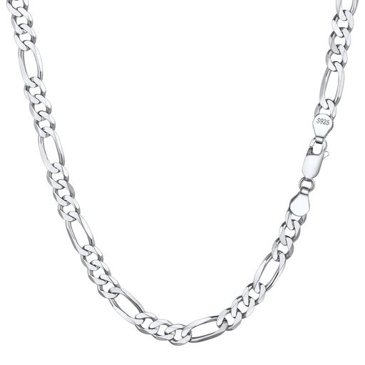 [Suplight]シルバー925ネックレスメンズチェーンのみレディースフィガロチェーン45センチ5ミリアクセサ..