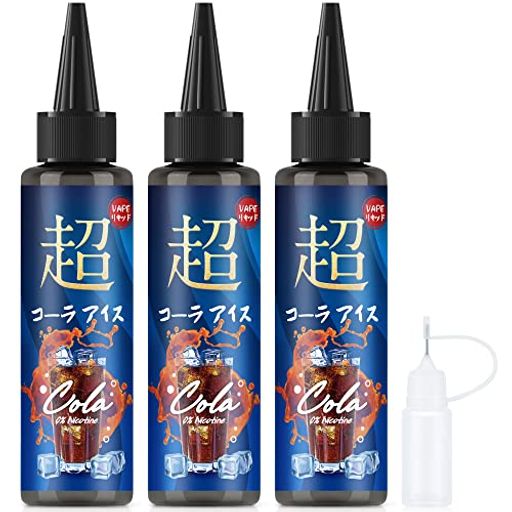 電子タバコリキッドコーラアイス180ml特大容量国産ハッカ使用VAPEりきっど爽快感ニードルボトル付きニコチン・タールゼロKINOE