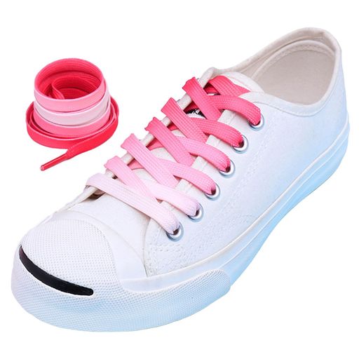 [VEAGIA]シューレースグラデーションカラーカラード平型くつひも120cmスポーツシューズカジュアルシューズに最適男女兼用(レッド)