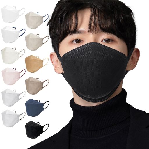 立体マスク大きいサイズバイカラー30枚個包装不職布マスク大きめ黒メンズダイヤモンド形状3dマスクグレ..