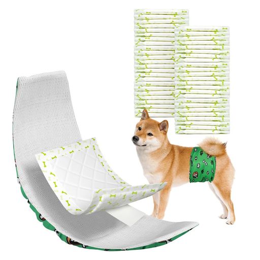 Dono犬用おむつライナー犬用マナーベルトや洗えるパンツと一緒に使用ペット用おしっこ吸収シートもれな..
