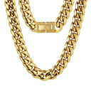 KRKC&COネックレスメンズ喜平ネックレスチェーン18K金メッキステンレス幅12mm太目HIPHOP系のジュエリーラッパーネックレスアクセサリーギフトプレゼン...