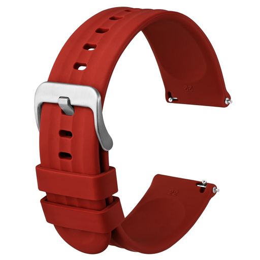 [Anbeer]21mm時計バンドシリコン腕時計ベルトQuickRelease替えバンド男性用女性用ロングステンレススチールバックル