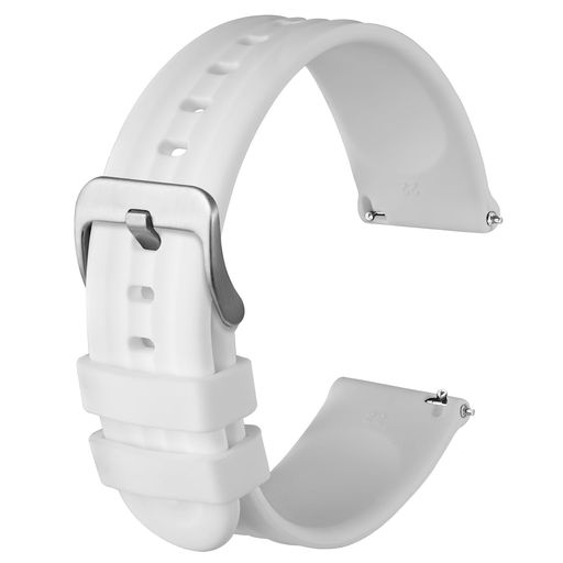 [Anbeer]21mm時計バンドシリコン腕時計ベルトQuickRelease替えバンド男性用女性用ロングステンレススチールバックル