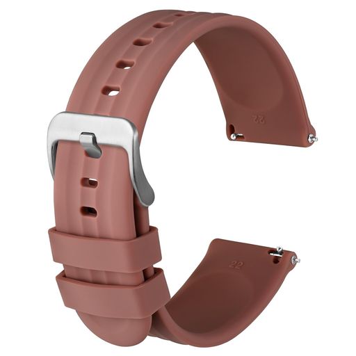 [Anbeer]19mm時計バンドシリコン腕時計ベルトQuickRelease替えバンド男性用女性用ロングステンレススチ..