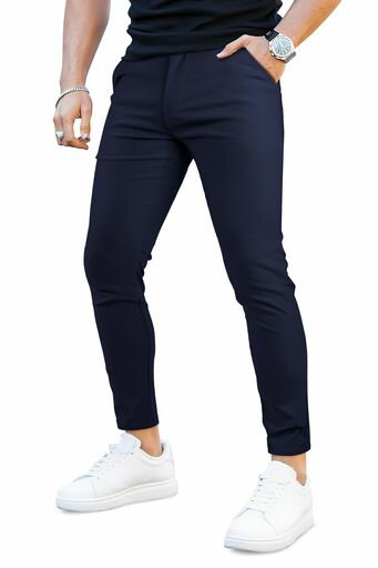 [GINGTTO]スラックスメンズストレッチスキニーパンツチノパンビジネスカジュアルスリム春夏秋冬インデ..