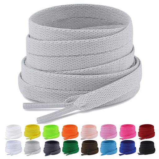 [Puzeam]靴紐スニーカー紐加厚で滑りにくく、緩みにくいの靴ひも8mm幅平紐ブーツ紐バッシュシューレー..