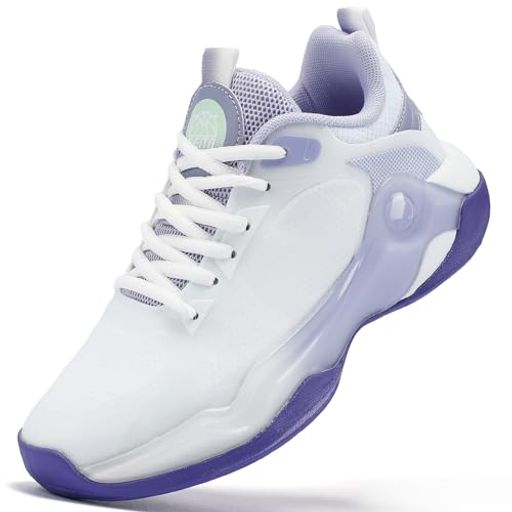 [BeitaSports]スニーカーバスケットシューズ通気軽量ライニングシューズメンズレディース子供白パープ..