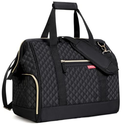 Lekeskyボストンバッグ-33L小さめ軽量旅行バッグ靴収納防水機内持ち込みキャリーオンバッグ旅行カバンがま口折り畳み一泊二日2泊旅行/修学旅行/出張/アウトドア機内持ち込みレディースメ…