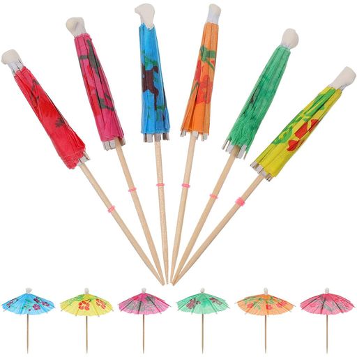 BESTOYARDミニ紙傘料理の飾りハワイ傘傘傘ピック熱帯紙傘パラソルピックピック料理の飾り用フルーツス..